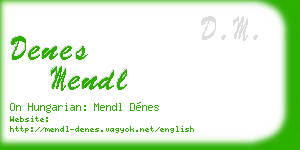 denes mendl business card