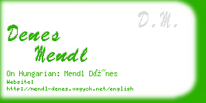 denes mendl business card